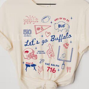 Buffalo Football Doodles Gildan Tee Women’s Fan Gift Sports T-Shirt